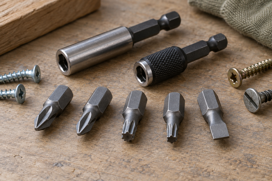 AI-generated editorial illustration of driver bits