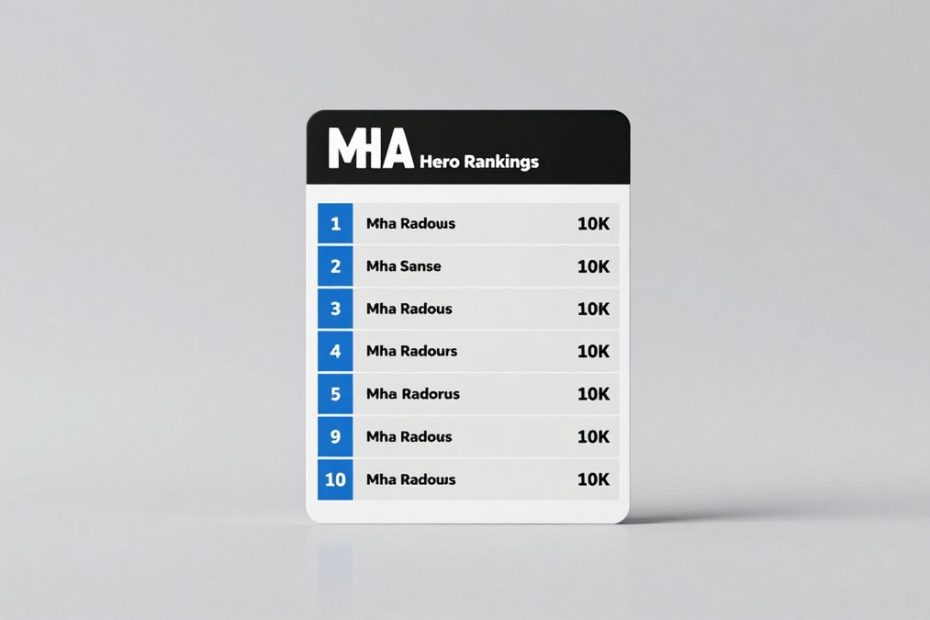 MHA Hero Rankings: Complete List and Criteria